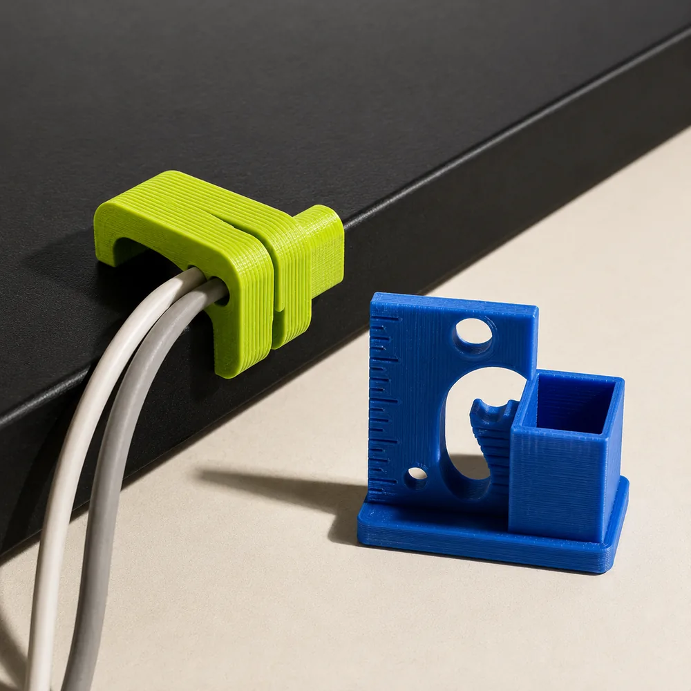 Electric-lime 3D-printed cable keeper
