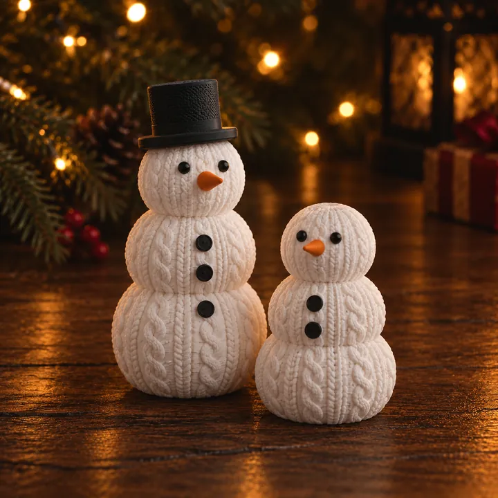 Knitted-Look Snowman