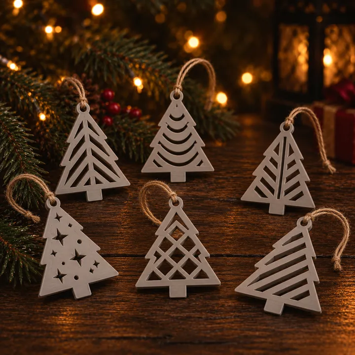 Modern Tree Ornament Set