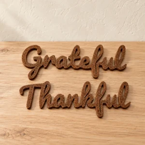 Grateful & Thankful Table Words — design preview