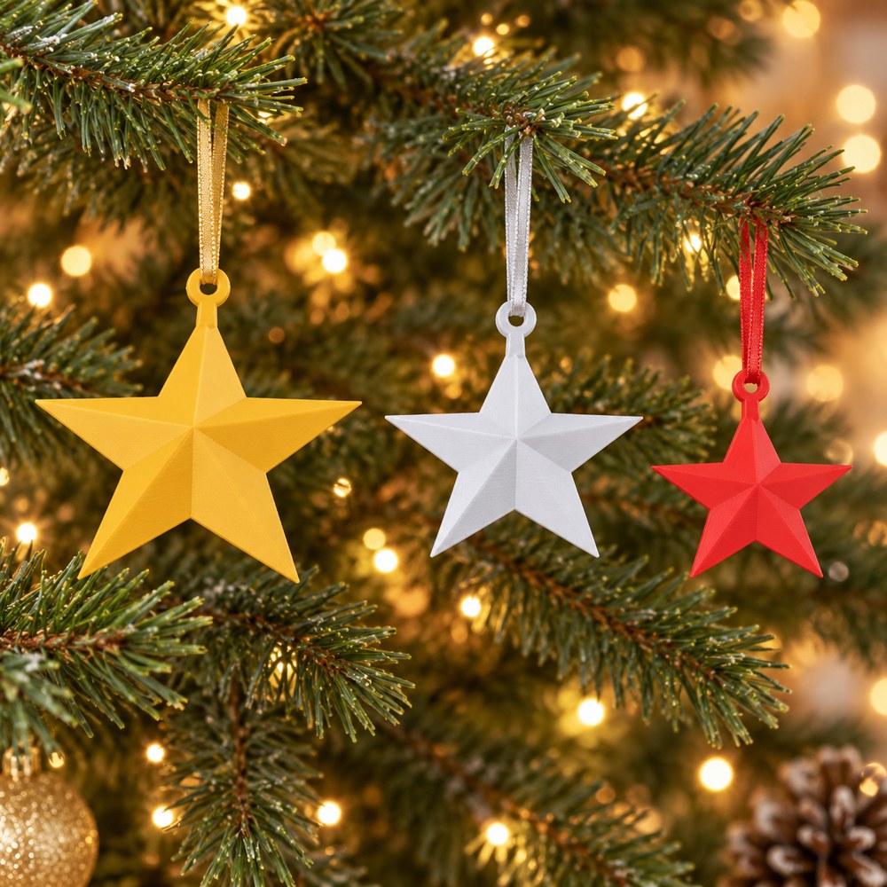 Faceted Star Ornaments