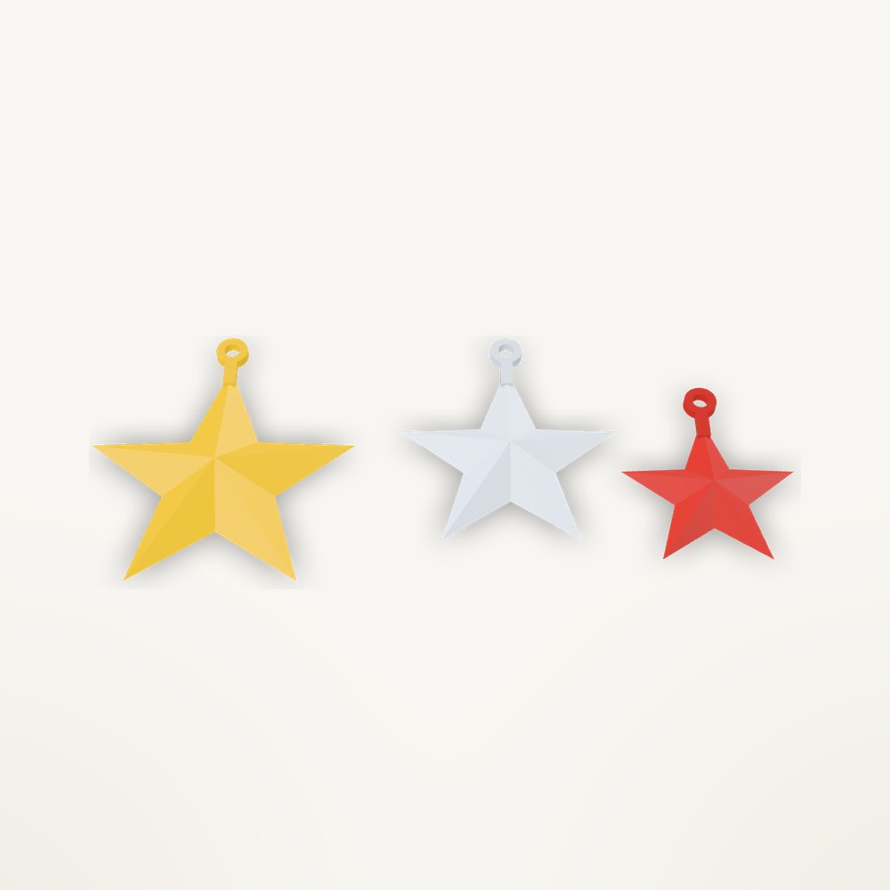 Faceted Star Ornaments