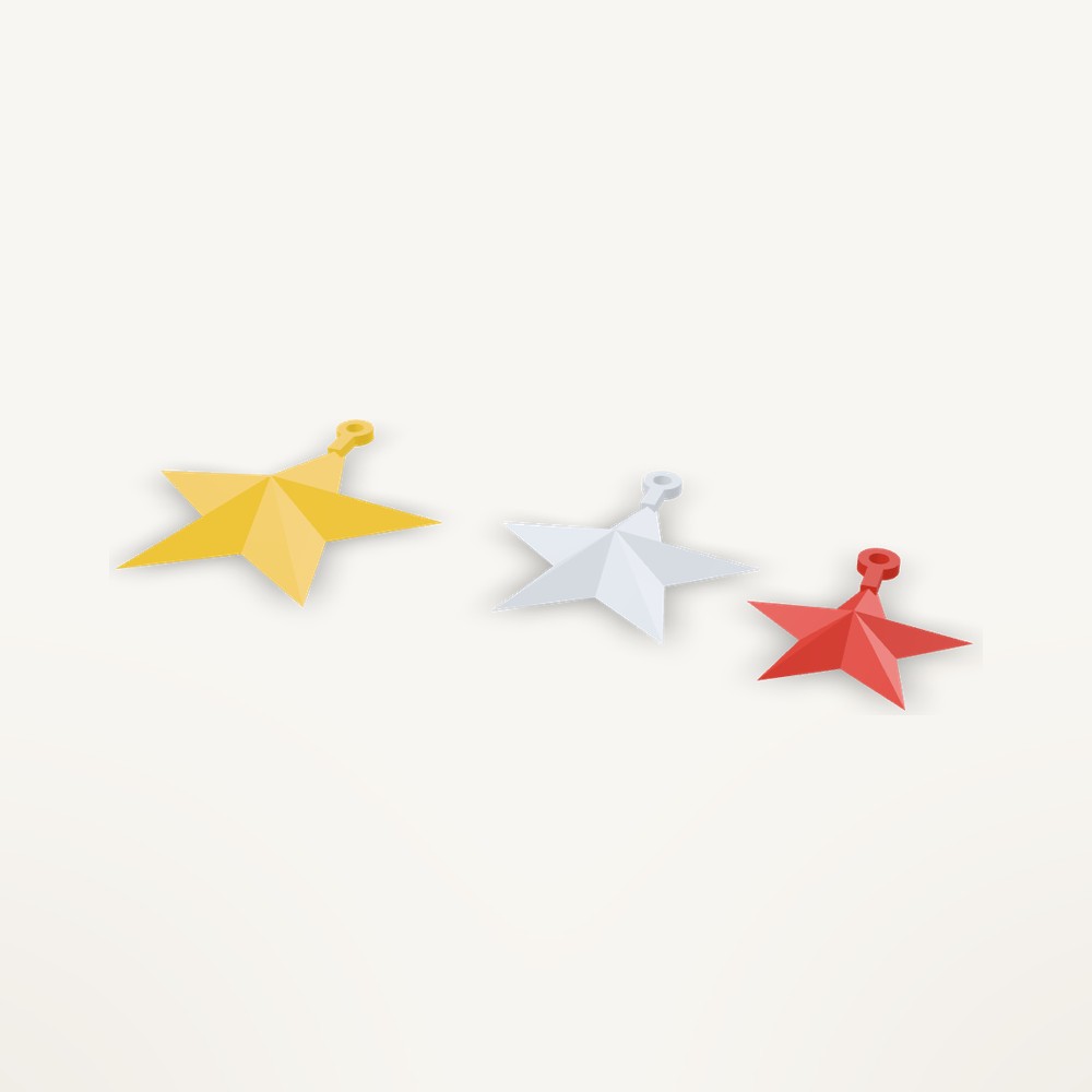 Faceted Star Ornaments