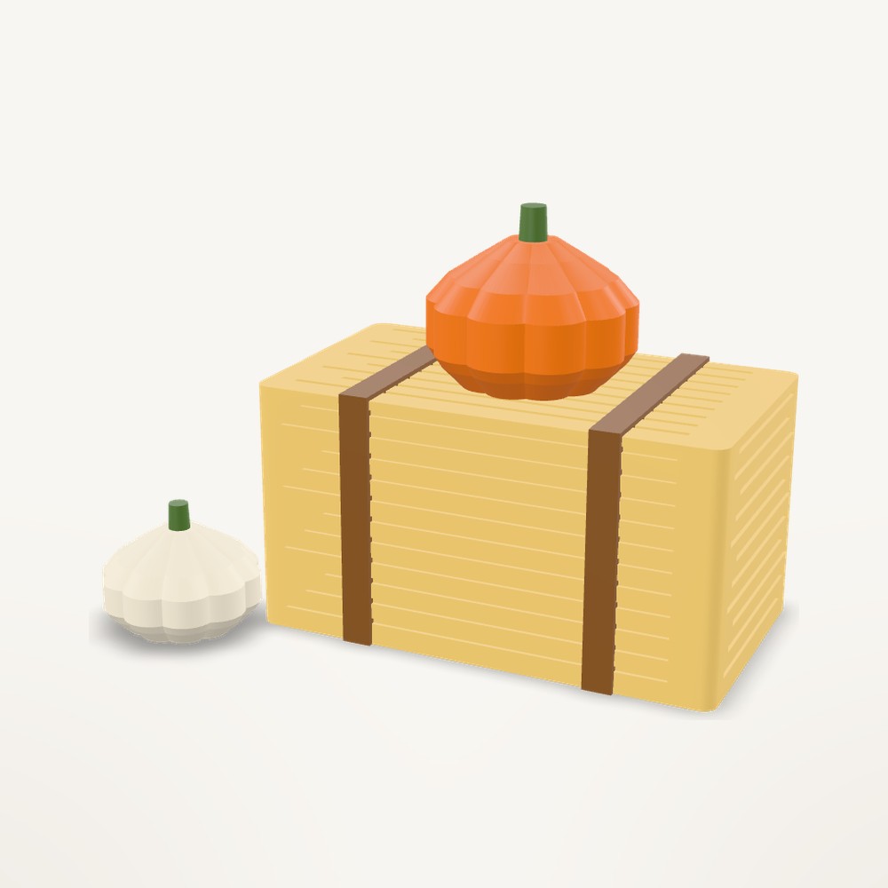 Hay Bale & Pumpkin Mini Set
