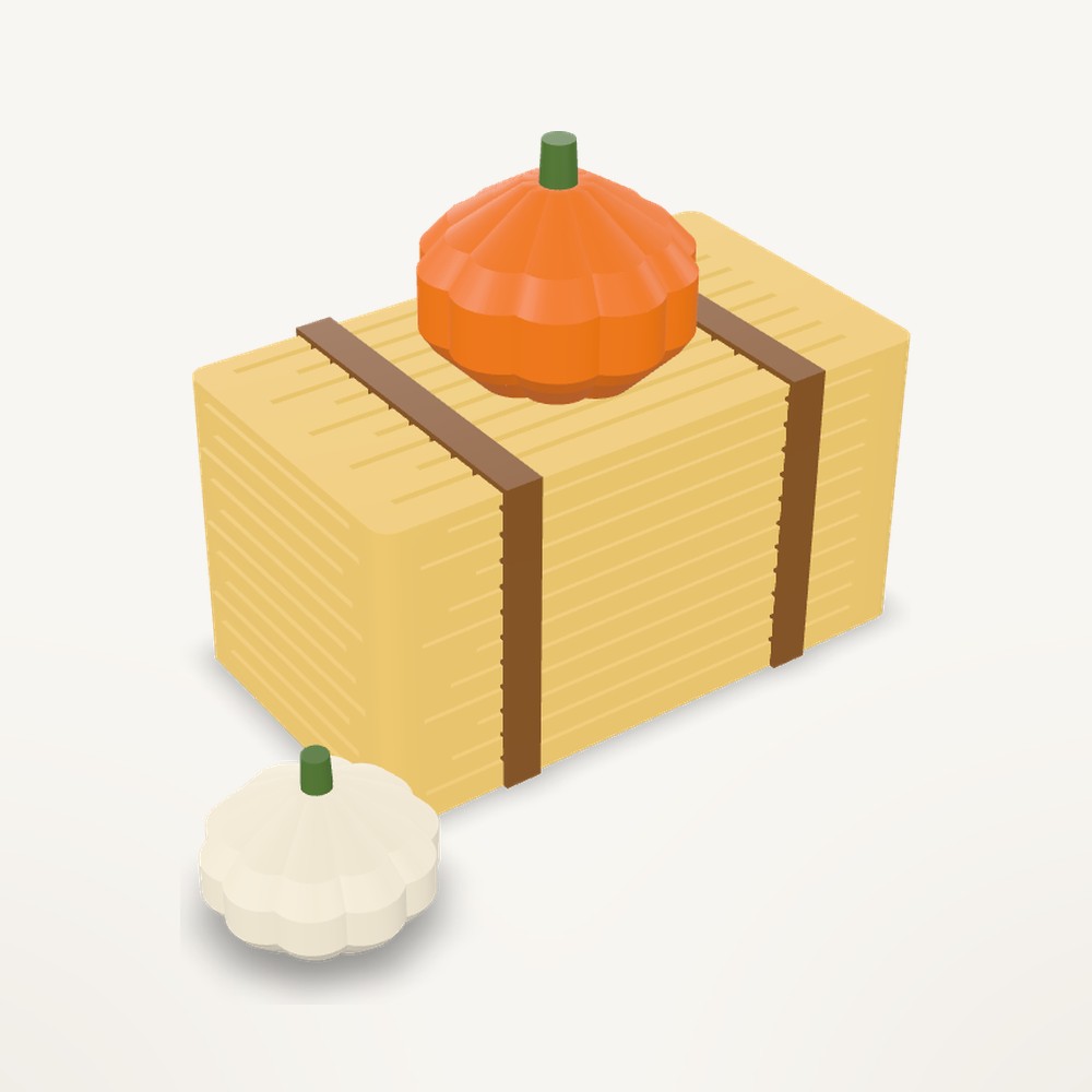 Hay Bale & Pumpkin Mini Set