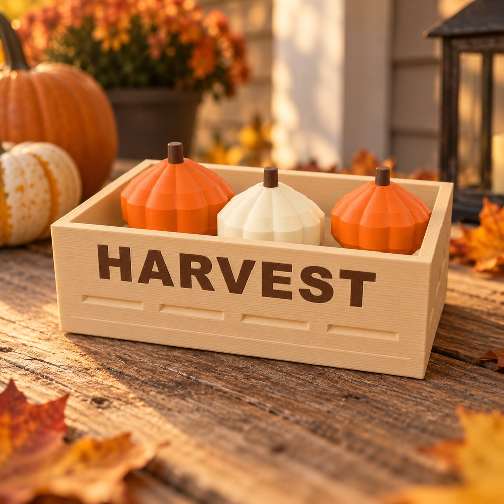 Pumpkin Crate Decor