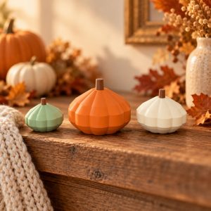 Geometric Pumpkin Trio