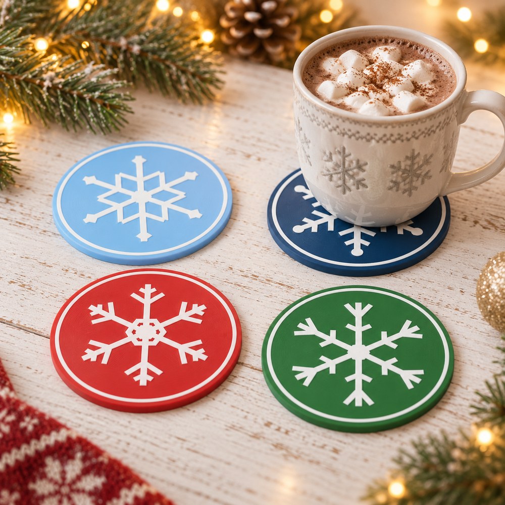 Snowflake Coaster Set