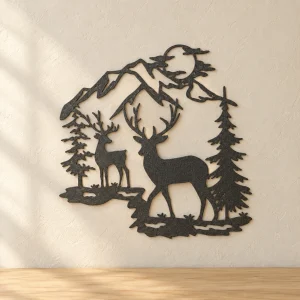 Reindeer Mountain Wall Art — design preview