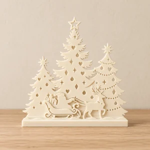 Santa & Winter Forest LED Display — design preview
